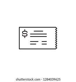 Simple line icon of bill