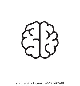 Simple line icon of a brain. Suitable for education, science, medical, and mental health design. Includes high-resolution JPG preview.
