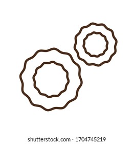 Celdas de icono de línea simple del cuerpo