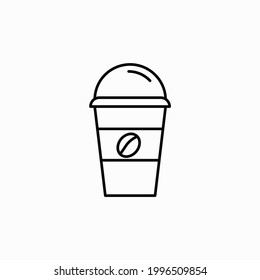 simple line icon of coffee shop vector illustration