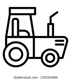 A simple line icon design of tractor