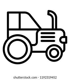 A simple line icon design of tractor