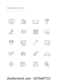simple line icon education