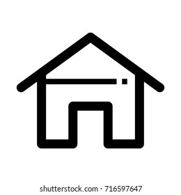 Simple line icon of a home that can be use for homepage, residence, structure, etc