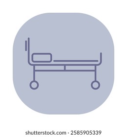 Simple line icon of hospital bed. Health care item used for medical purposes or facilities concept