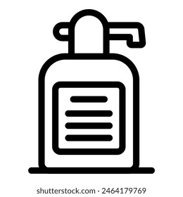 Simple line icon illustration representing a fire extinguisher, ideal for safety graphics