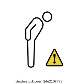 Icono de línea simple con Imagen de encontrar riesgo, material de Vector