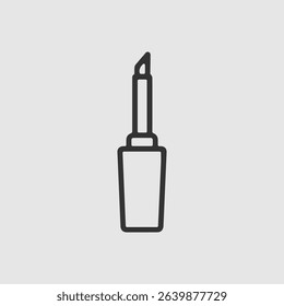 Simple line icon of lip gloss or lip stain