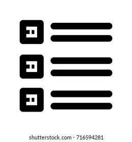 Simple line icon of a list layout that can be use for arrange, grid, collection, etc