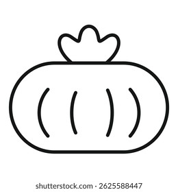 Simple line icon of a loaf of fresh baked bread, perfect for a bakery or food related design
