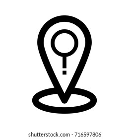 Simple line icon of a location that can be use for discovery, destination, direction, etc