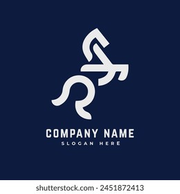 simple line icon logo vector design, modern logo , horse logo design in line style vector