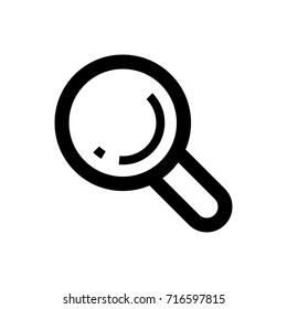 Simple line icon of  a magnifier that can be use for search, research, explore, etc