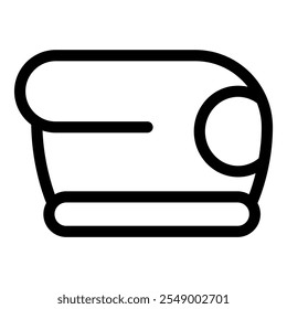 Simple line icon of meat, symbolizing butchery, protein sources, and the food industry