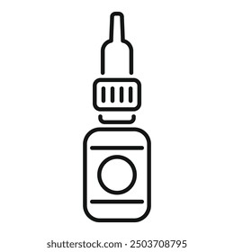 Simple line icon of a nasal spray bottle, commonly used for nasal congestion relief