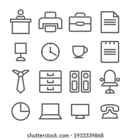 icono de línea simple para oficinas y empresas