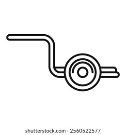 Simple line icon of a one wheeled electric personal transportation device