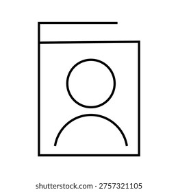 Simple line icon of a persons profile