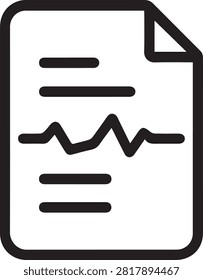 A simple line icon representing a medical report or diagnostic document.