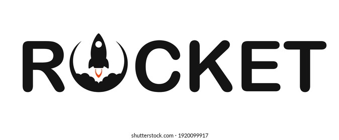 Simple Line Icon rocket, start up business sign. Vector Illustration