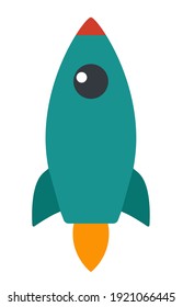 Simple Line Icon rocket, start up business sign. Vector Illustration
