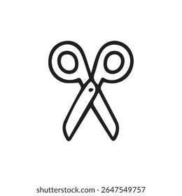 Simple line icon of scissors. Perfect for craft, school, and office design. Includes high-resolution JPG preview.

