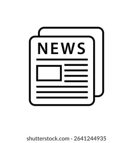 Simple line icon set for news feeds