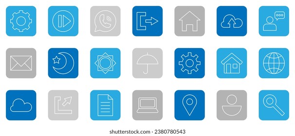 simple line of icon set. weather, business, house, human, and more concepts. editable stroke. vector illustration.