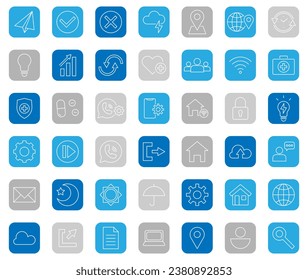 simple line of icon set. weather, business, house, human, network, medical and more concepts. editable stroke. vector illustration.