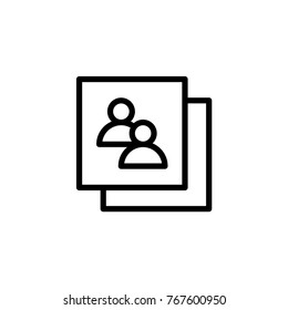 A simple line icon to show contact document, admin