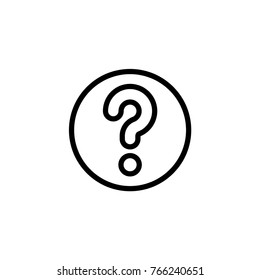 A simple line icon to show information, clue, question