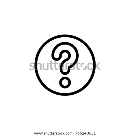 A simple line icon to show information, clue, question