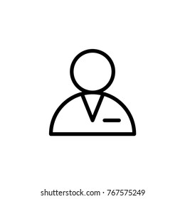 A simple line icon to show profile, user, admin