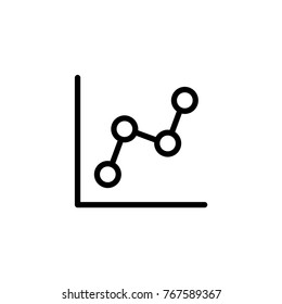A simple line icon to show report, statistic, finance
