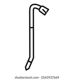 Simple line icon of a snorkel tube being used for diving