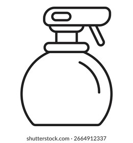 Icono de línea simple de una botella de spray, ideal para proyectos relacionados con la limpieza, la higiene y las tareas domésticas