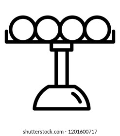 A simple line icon of street light 