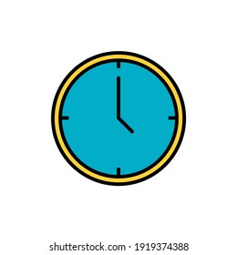 Simple Line Icon time business sign. Ilustración vectorial