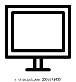 Simple line icon of a TV, perfect for electronics stores, streaming services, and home theater systems