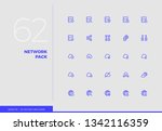 Simple line icons pack of computer network server connection. Vector pictogram set for mobile phone user interface design, UX infographics, web apps, business presentation. Sign and symbol collection.