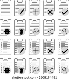 Simple Line Icons for Tasks and Notes