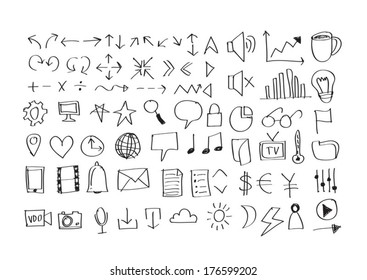 Simple line icons Thin web Icons