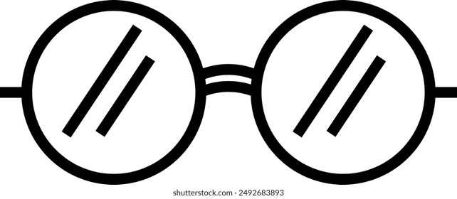 simple line icons of various shapes of glasses
