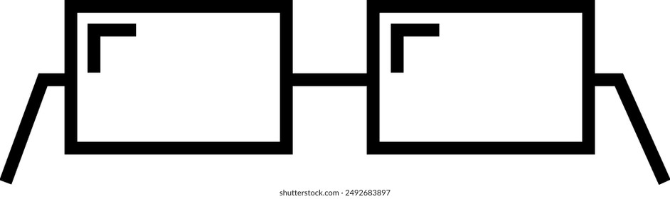 simple line icons of various shapes of glasses