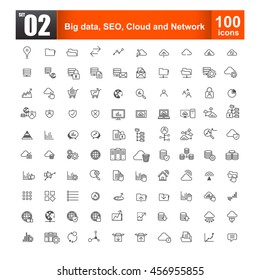 Simple line icons for web design and mobile ui vector illustration eps 10