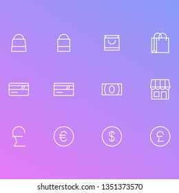 Simple line icons for Web and Mobile. white color version