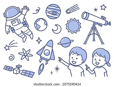 simple line illustration of space