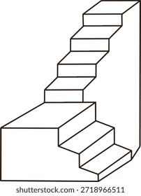 A simple line illustration of stairs