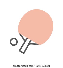 simple line illustration of table tennis