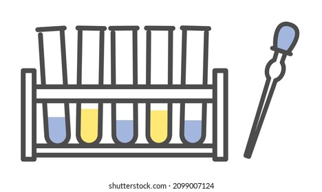 simple line illustration of test tube